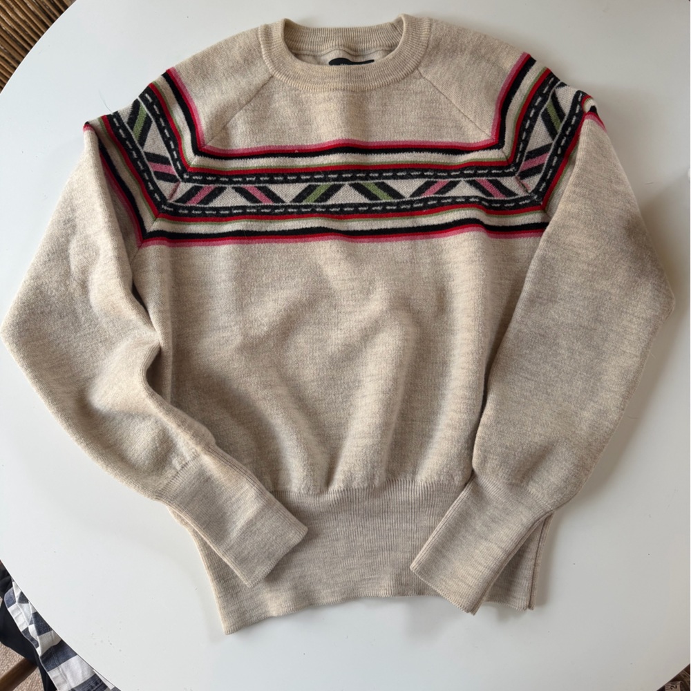 Isabel Marant Cream Sweater with Aztec / Fairaisle Pattern - Gorgeous!